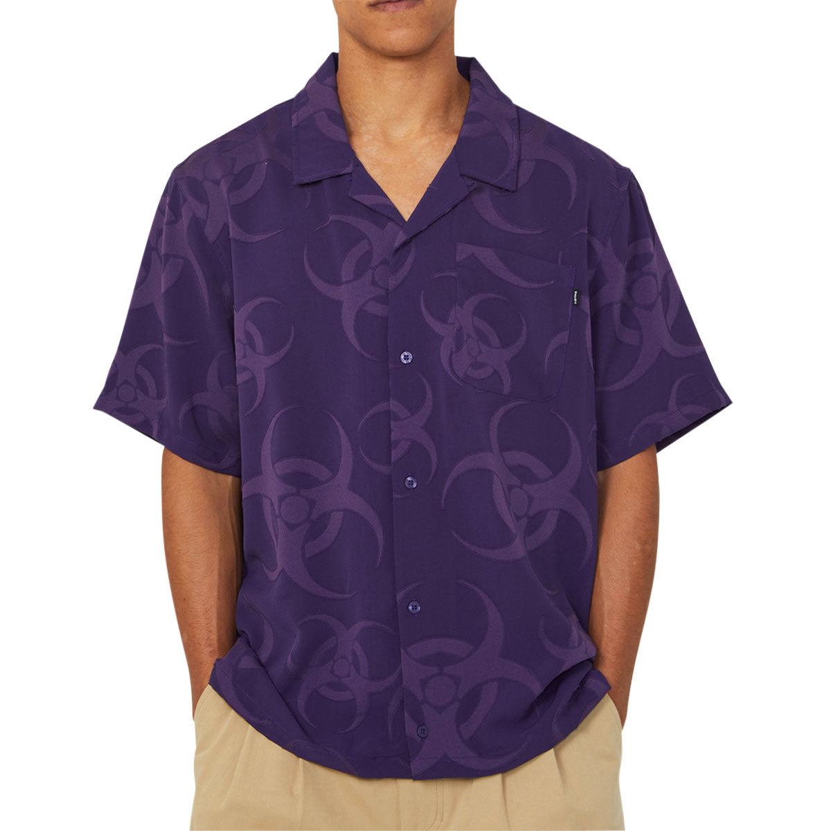 HUF Sector Jacquard Shirt - Dark Berry image 1