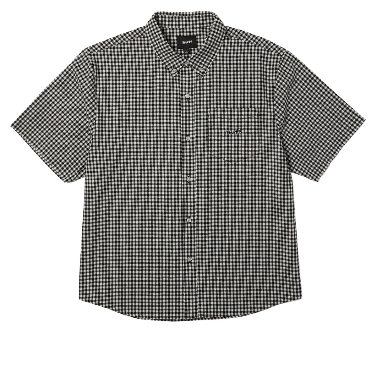 HUF 89 Micro Gingham Oxford Shirt - Black/White image 1