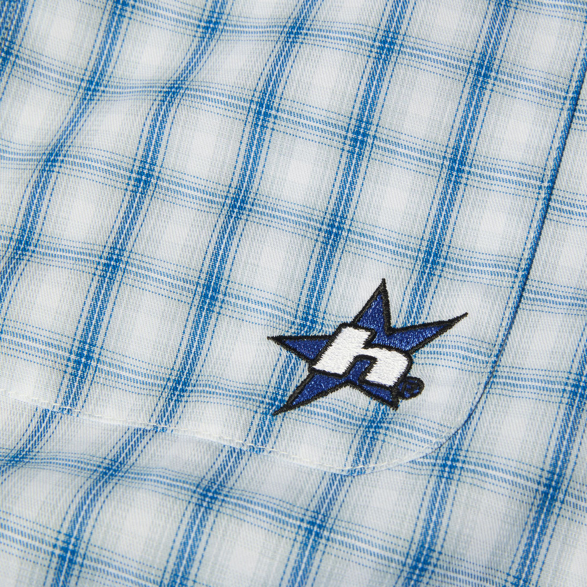 HUF H Star Long Sleeve Plaid Shirt - Light Blue image 3