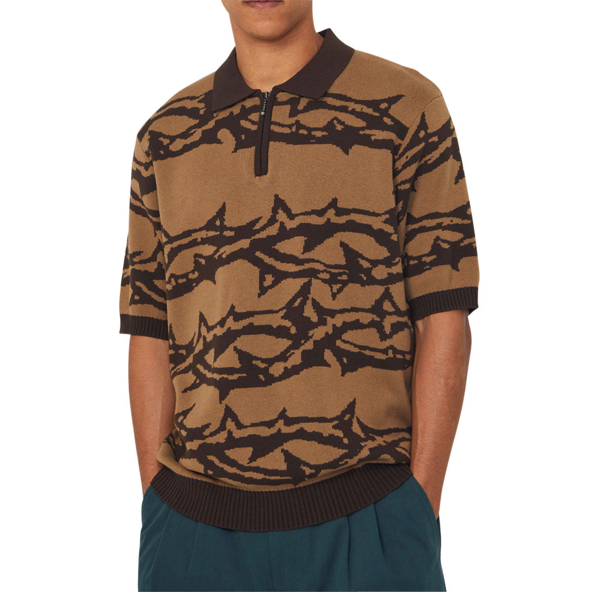 HUF Fantasies Knit Shirt - Brown image 1