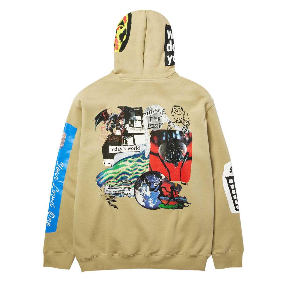 HUF Gimme The Loot Hoodie - Sand image 3