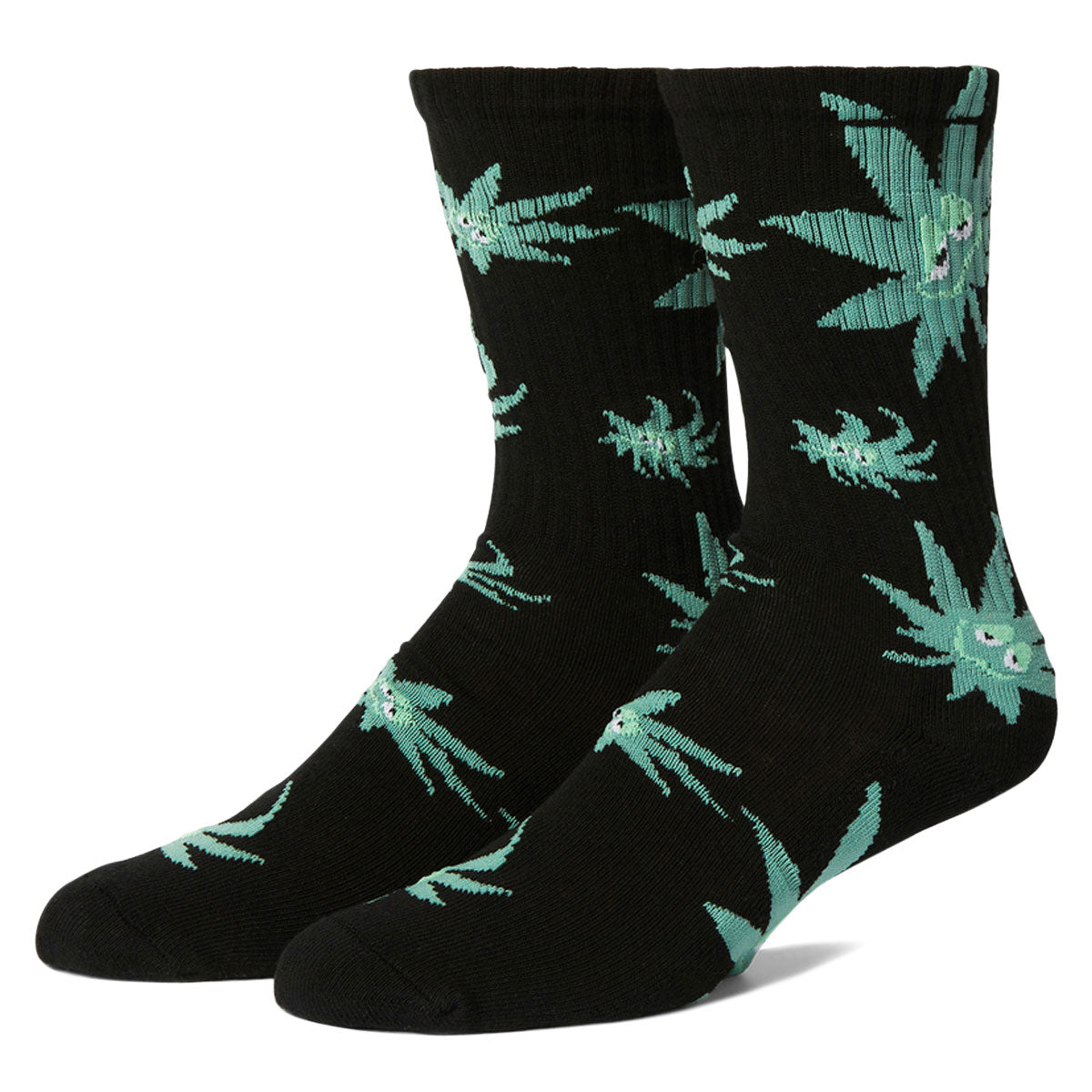 HUF Green Buddy Exhale Socks - Black image 1