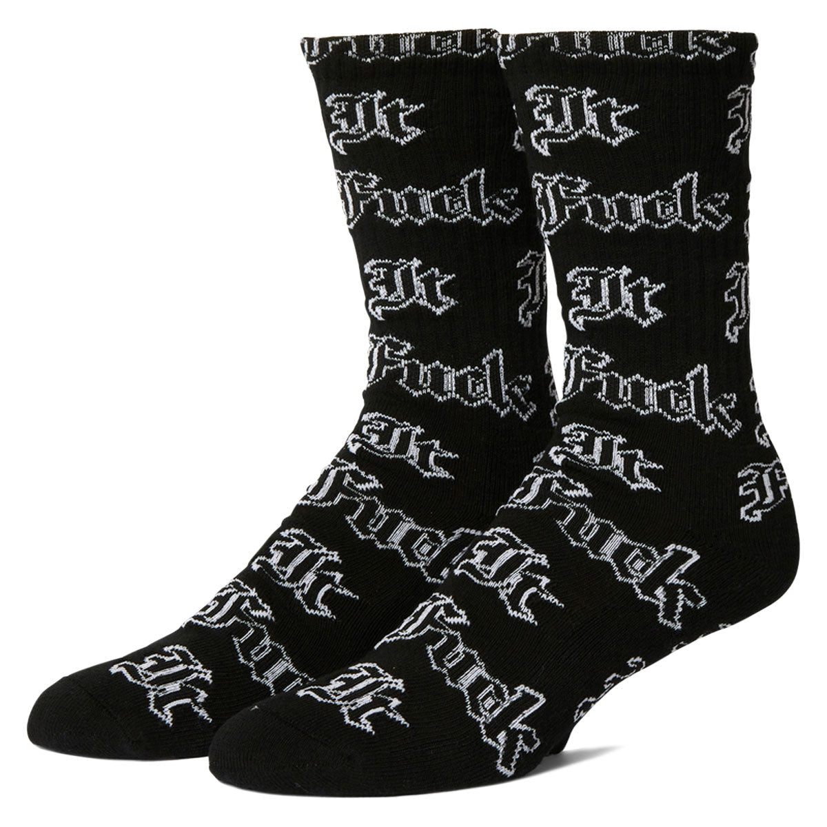 HUF Fuck It Old English Socks - Black image 1