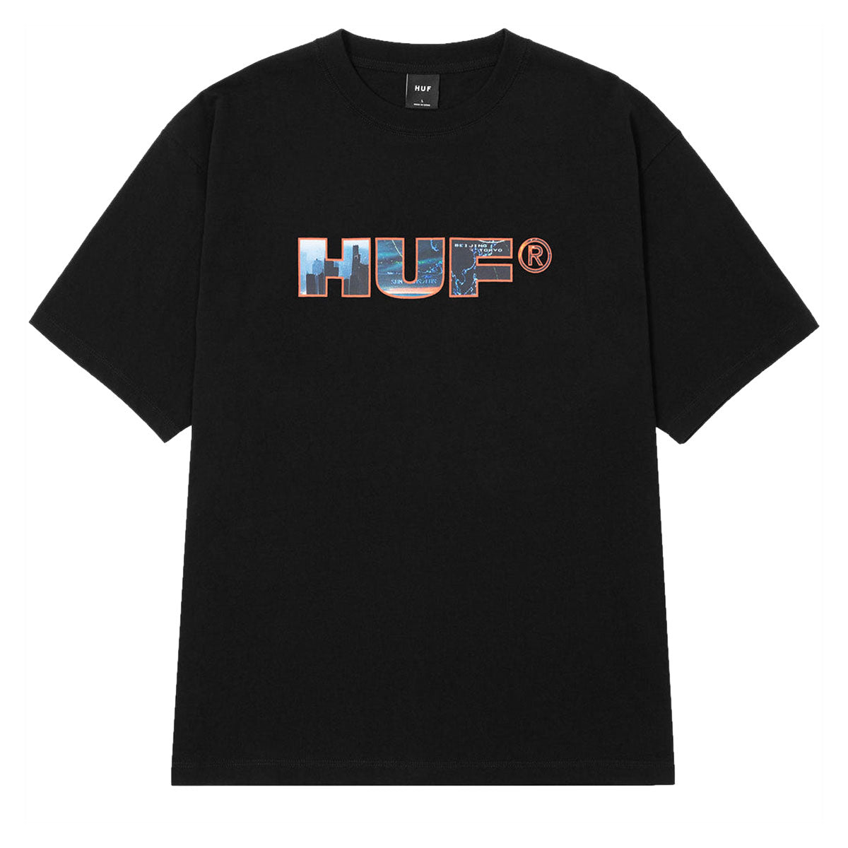 HUF Flight Path T-Shirt - Black image 1