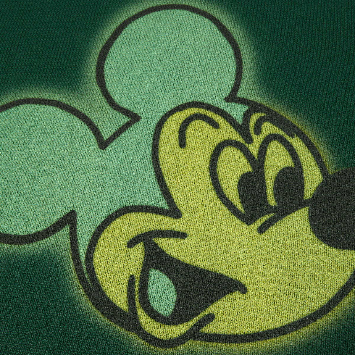 HUF x Mickey Mouse Spray Sweatshirt - Forest Green image 4