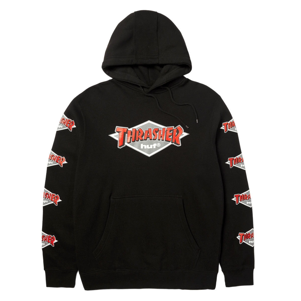 HUF x Thrasher Logo Hoodie - Black image 1