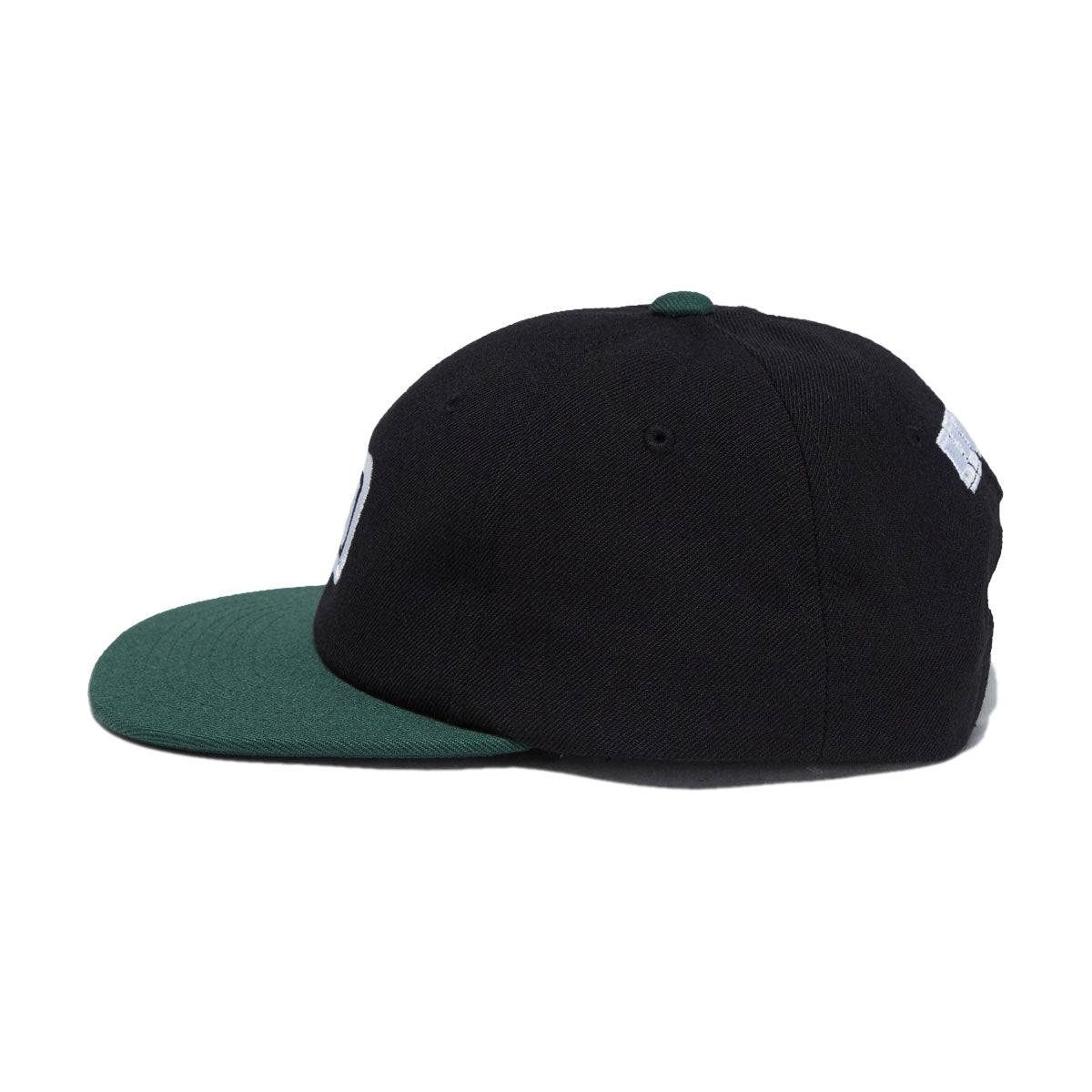 HUF Serif H 6 Panel Snapback Hat - Black image 3