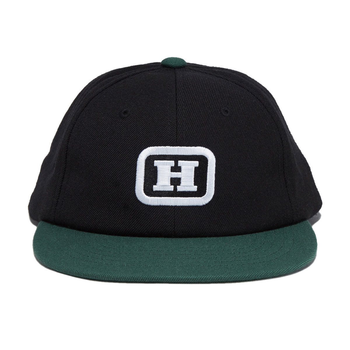 HUF Serif H 6 Panel Snapback Hat - Black image 5