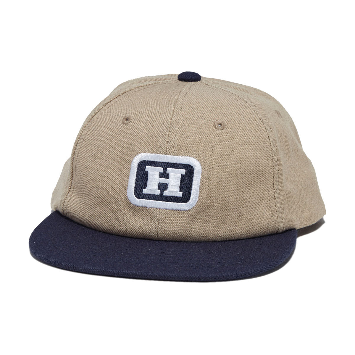 HUF Serif H 6 Panel Snapback Hat - Khaki image 1