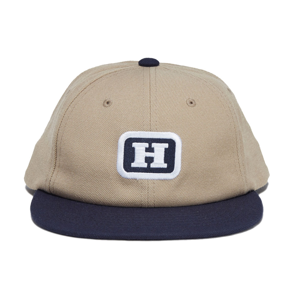 HUF Serif H 6 Panel Snapback Hat - Khaki image 5