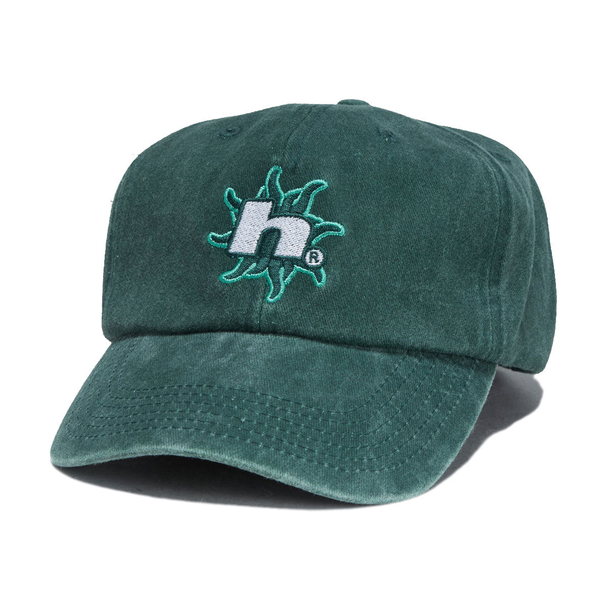 HUF Sol Denim 6 Panel CV Washed Hat - Forest Green image 1