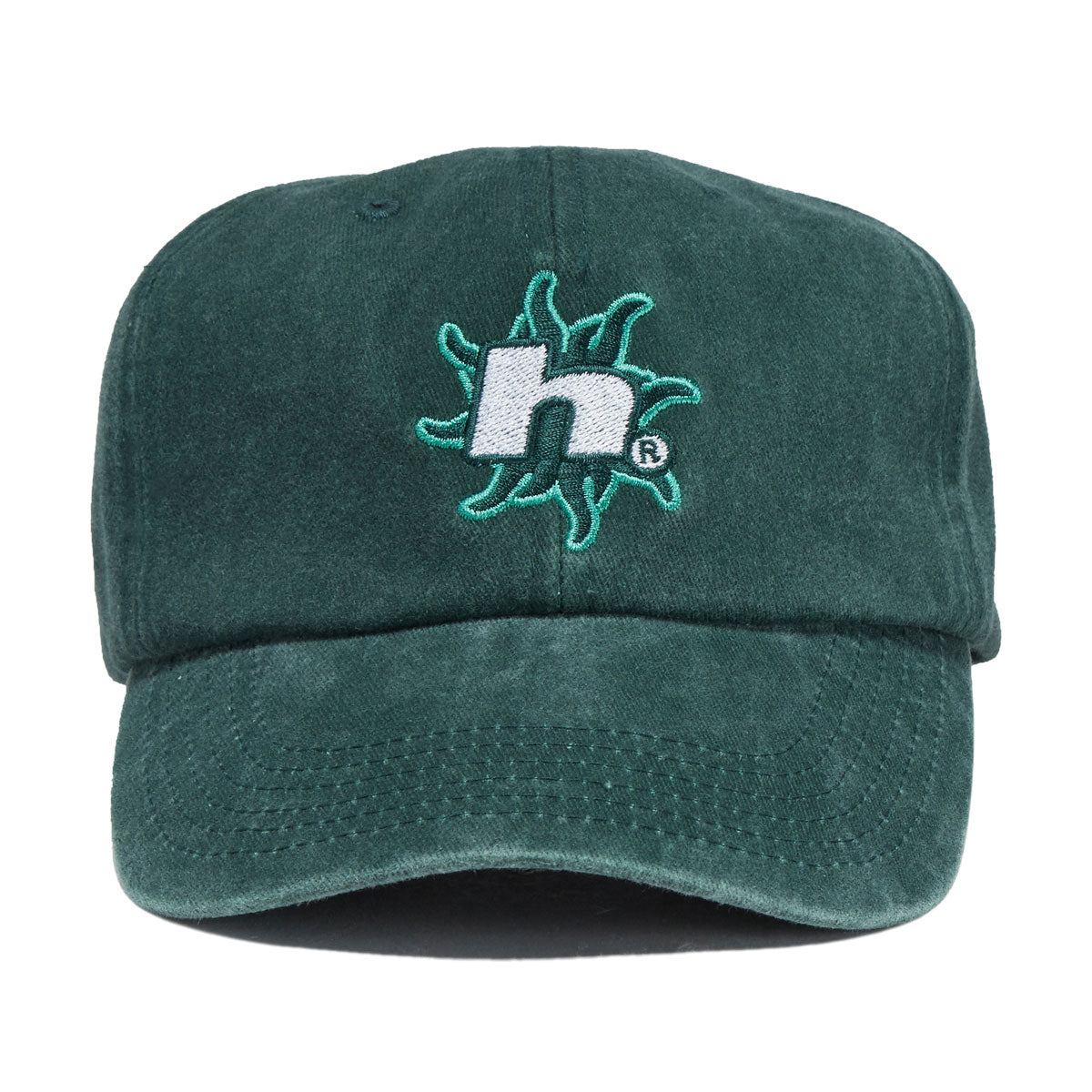 HUF Sol Denim 6 Panel CV Washed Hat - Forest Green image 5