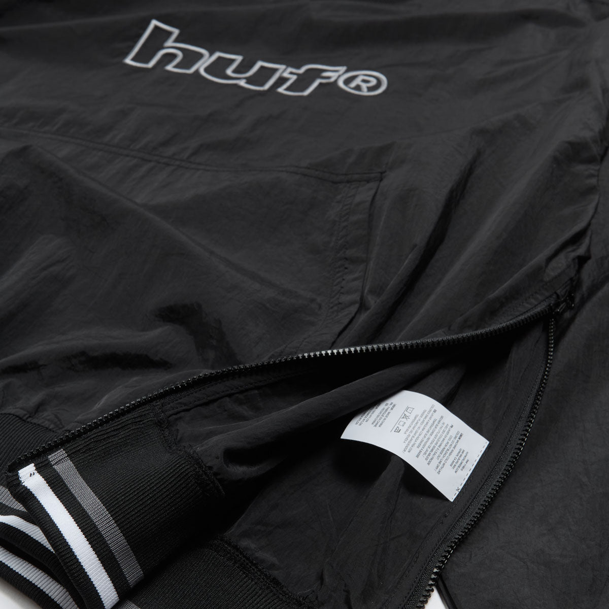 HUF 89 Pullover Long Sleeve Wind Shirt - Black image 4