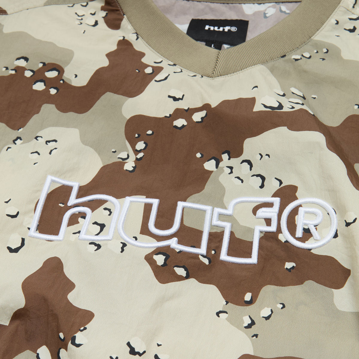 HUF 89 Pullover Camo Long Sleeve Wind Shirt - Brown image 3