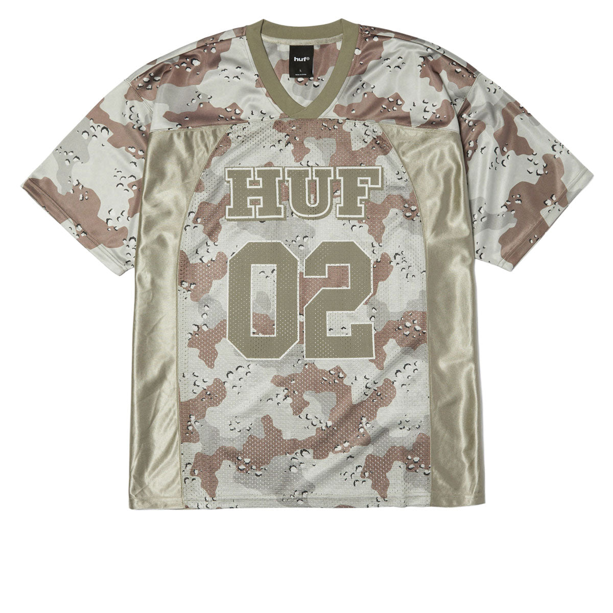 HUF Camo Football Jersey - Brown image 1