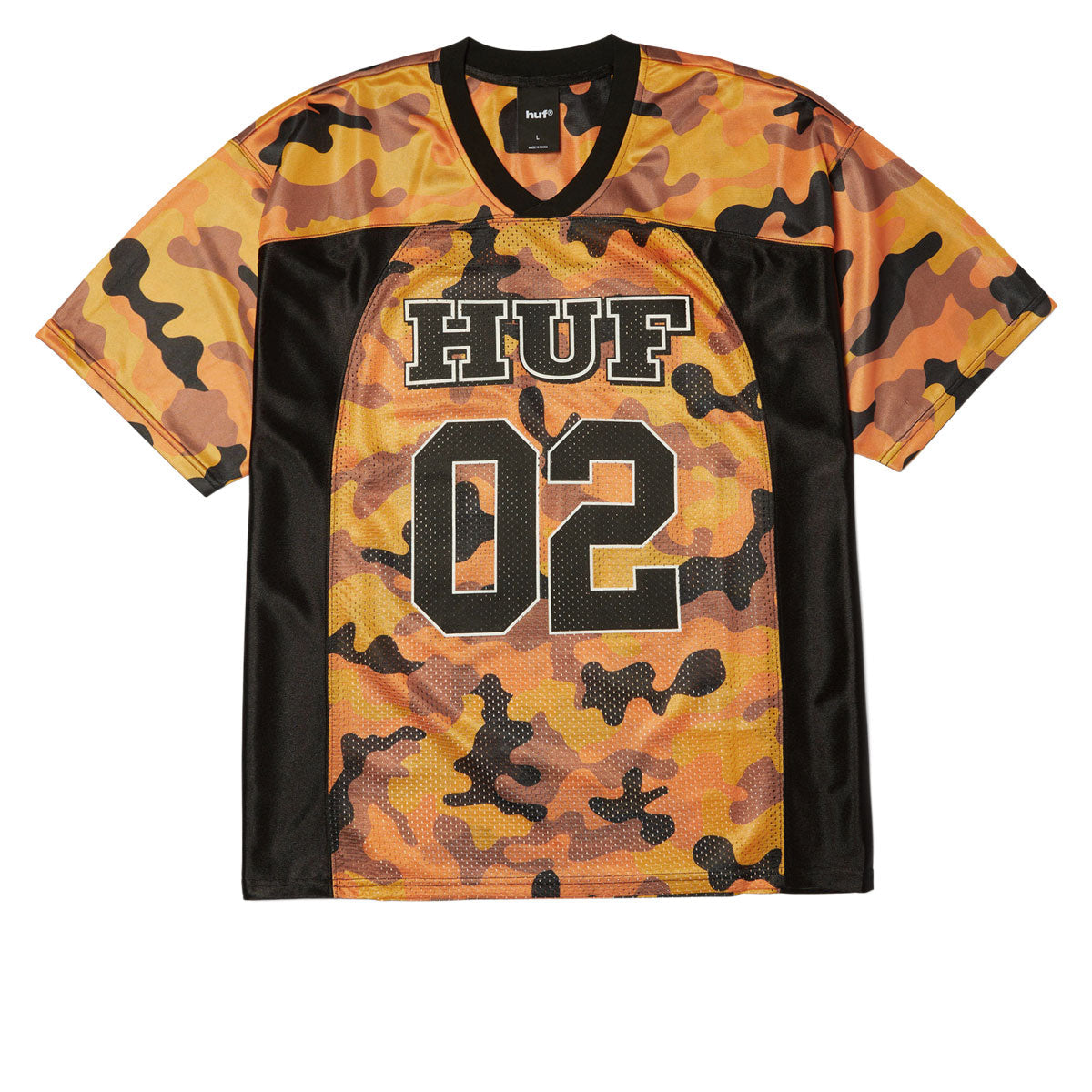 HUF Camo Football Jersey - Lava image 1