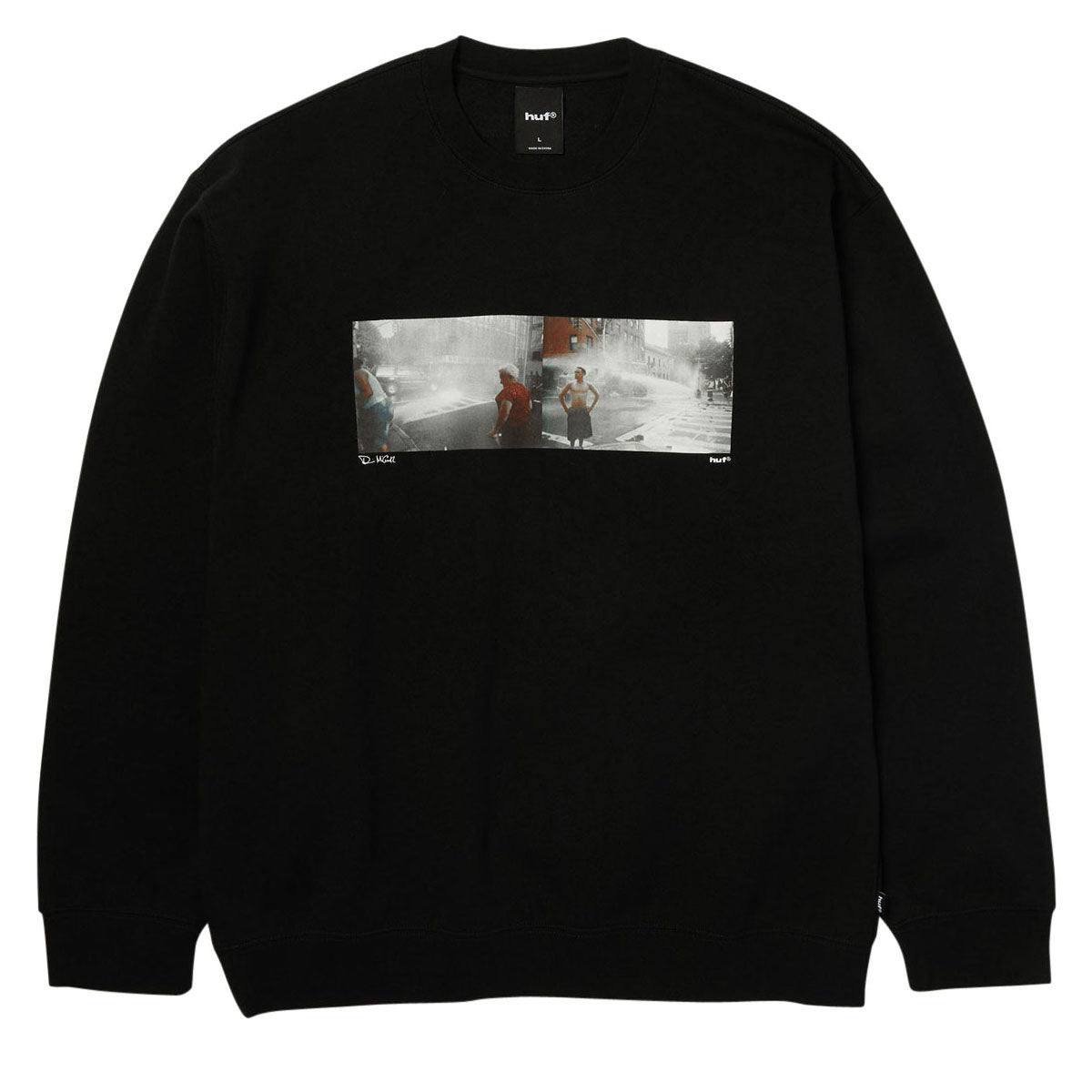 HUF Lost My Way Home Crew Sweatshirt - Black image 1