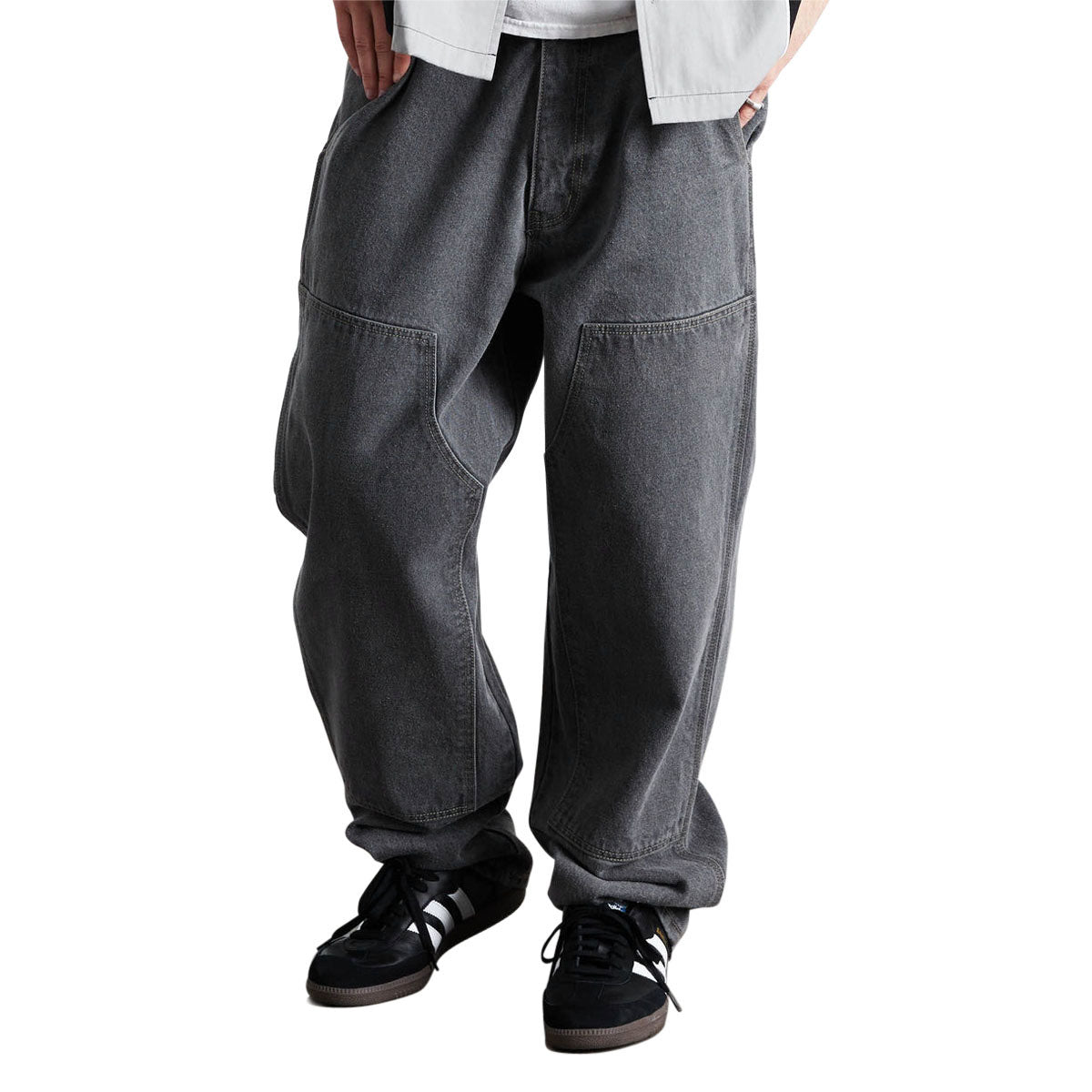 HUF Kinda Loose Double Knee Jeans - Frost Gray image 2