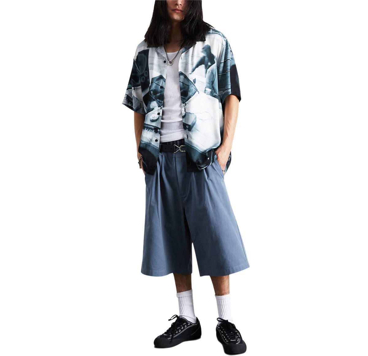 HUF Sorta Long Chino Shorts - Oil Blue image 3
