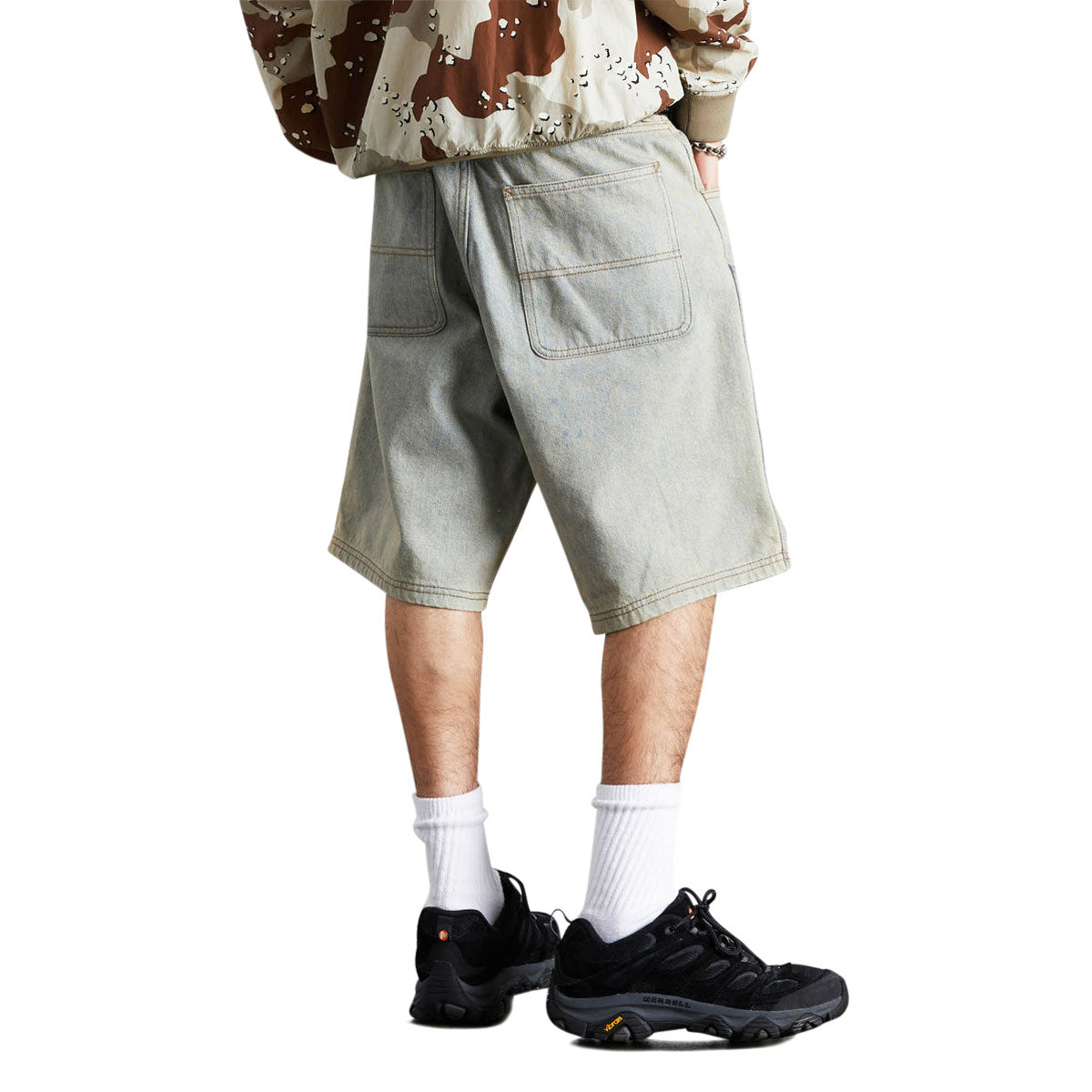 HUF Kinda Loose Double Knee Shorts - Light Indigo image 4