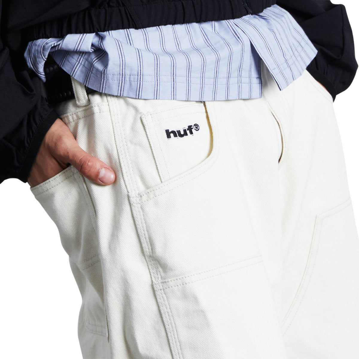 HUF Kinda Loose Double Knee Shorts - Natural image 5