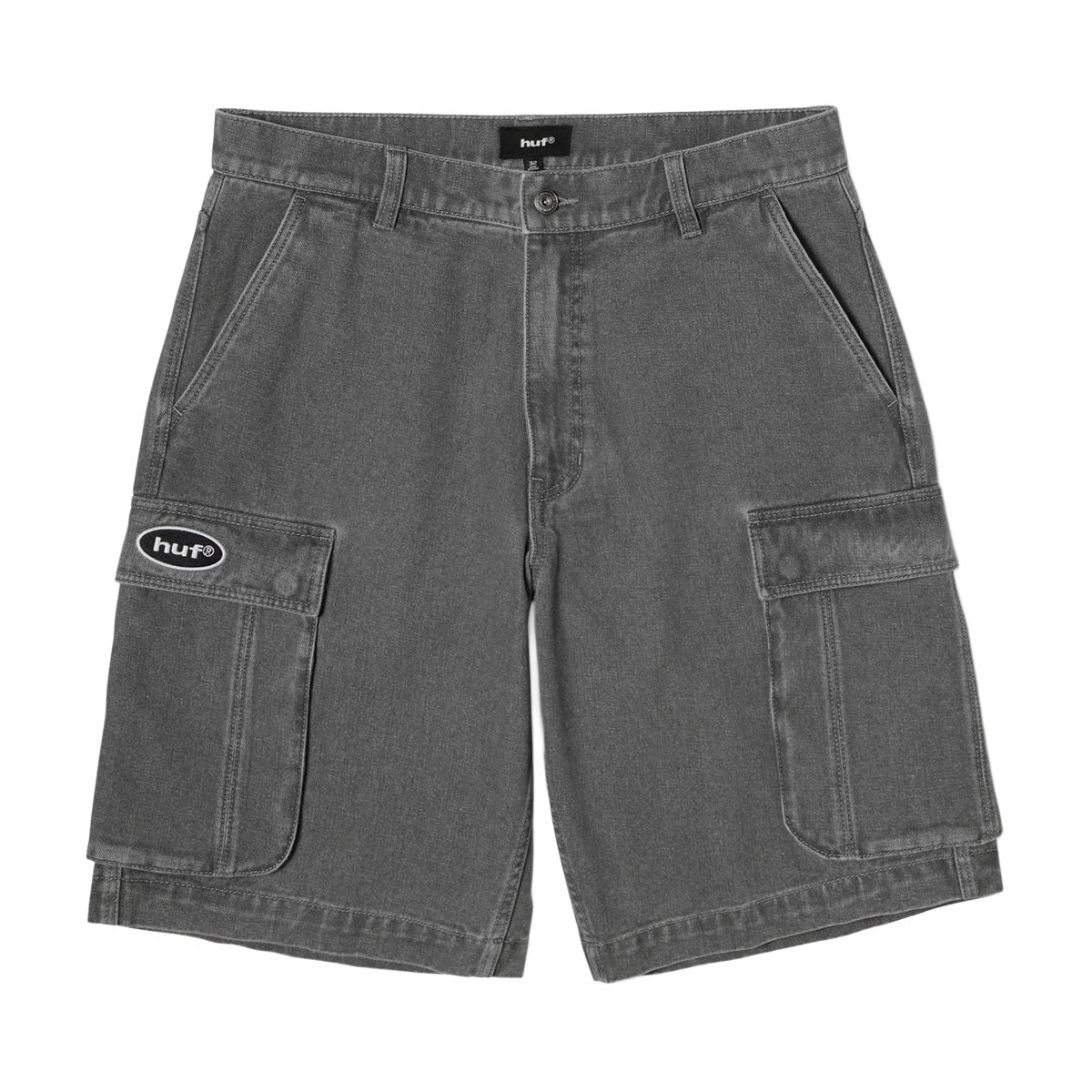 HUF Oval Denim Cargo Shorts - Frost Gray image 1