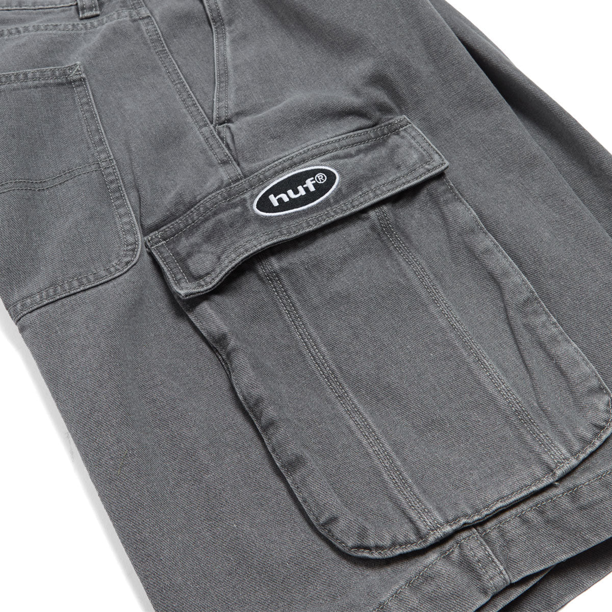 HUF Oval Denim Cargo Shorts - Frost Gray image 3