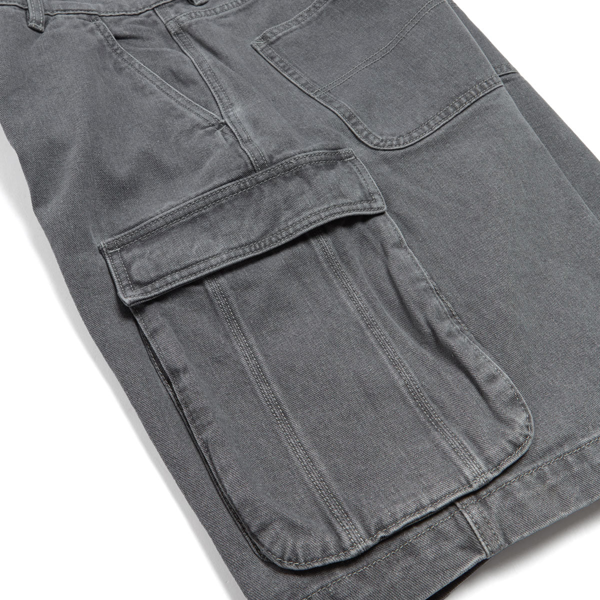 HUF Oval Denim Cargo Shorts - Frost Gray image 5