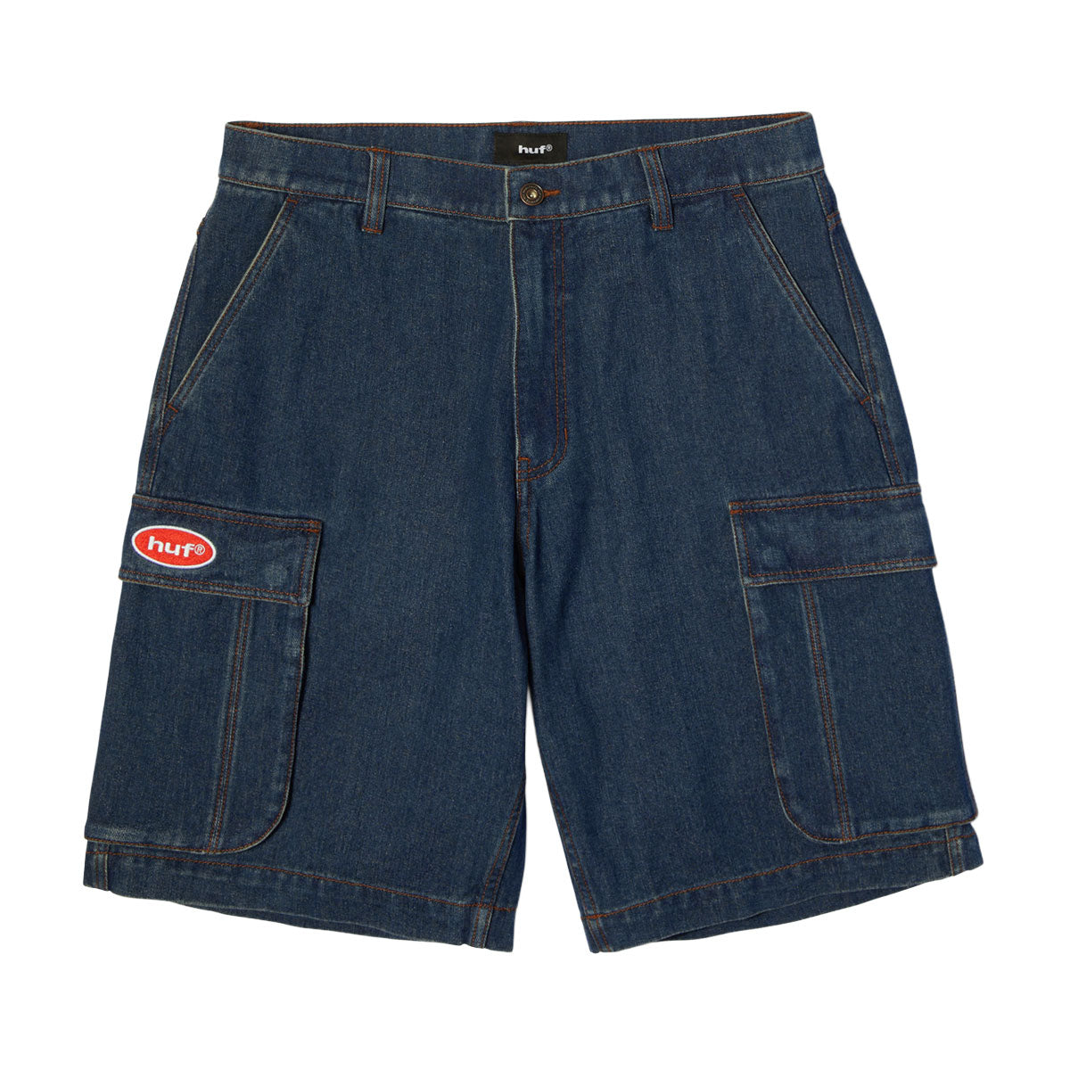 HUF Oval Denim Cargo Shorts - Indigo image 1
