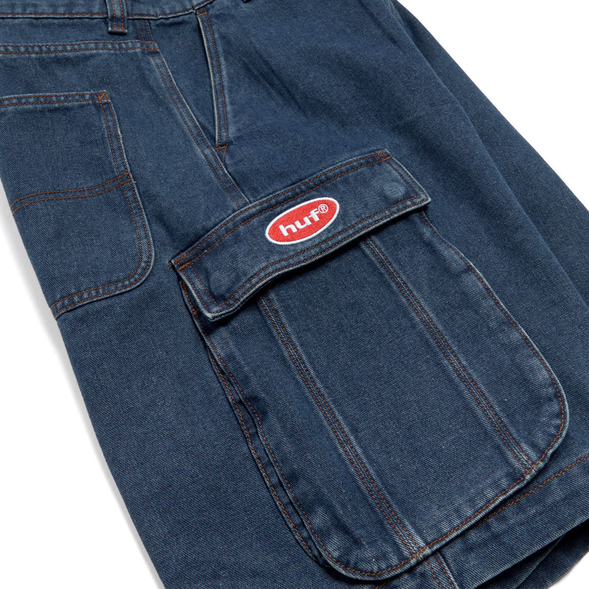 HUF Oval Denim Cargo Shorts - Indigo image 3