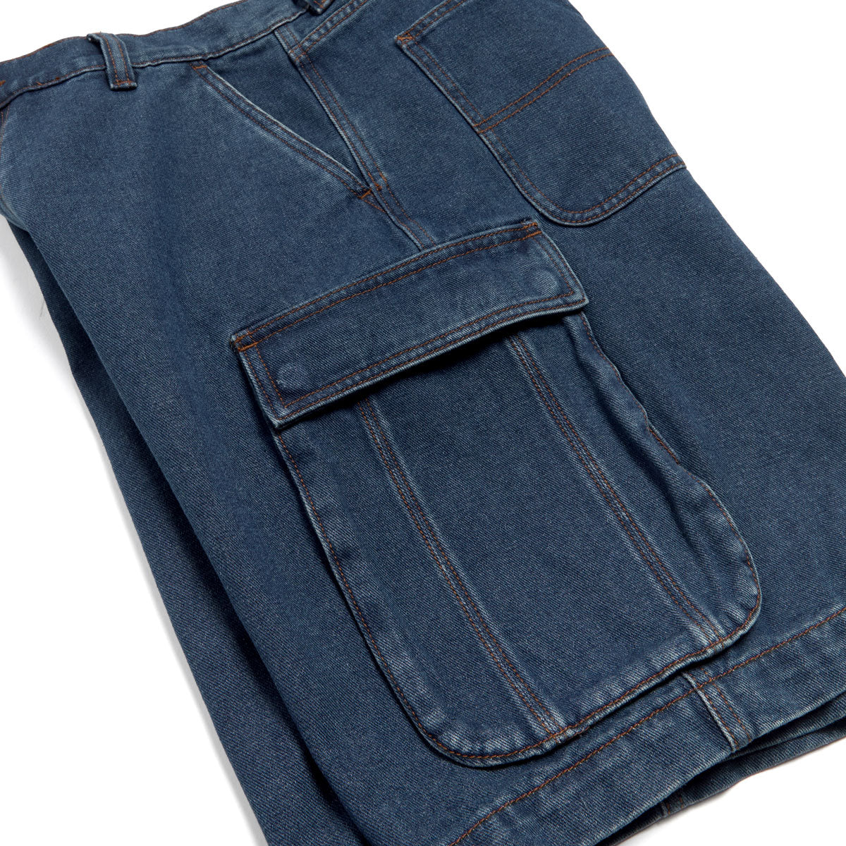 HUF Oval Denim Cargo Shorts - Indigo image 4