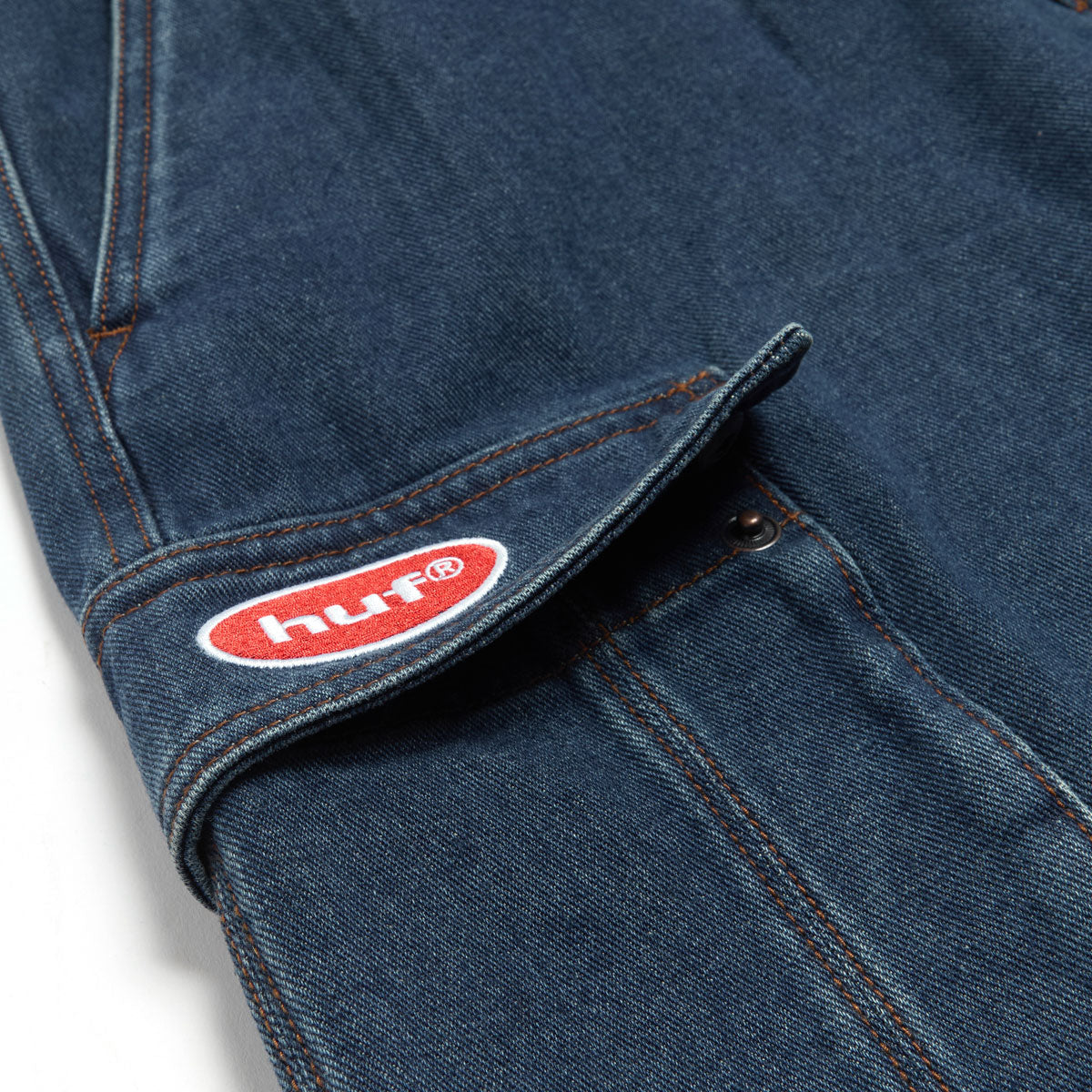 HUF Oval Denim Cargo Shorts - Indigo image 5