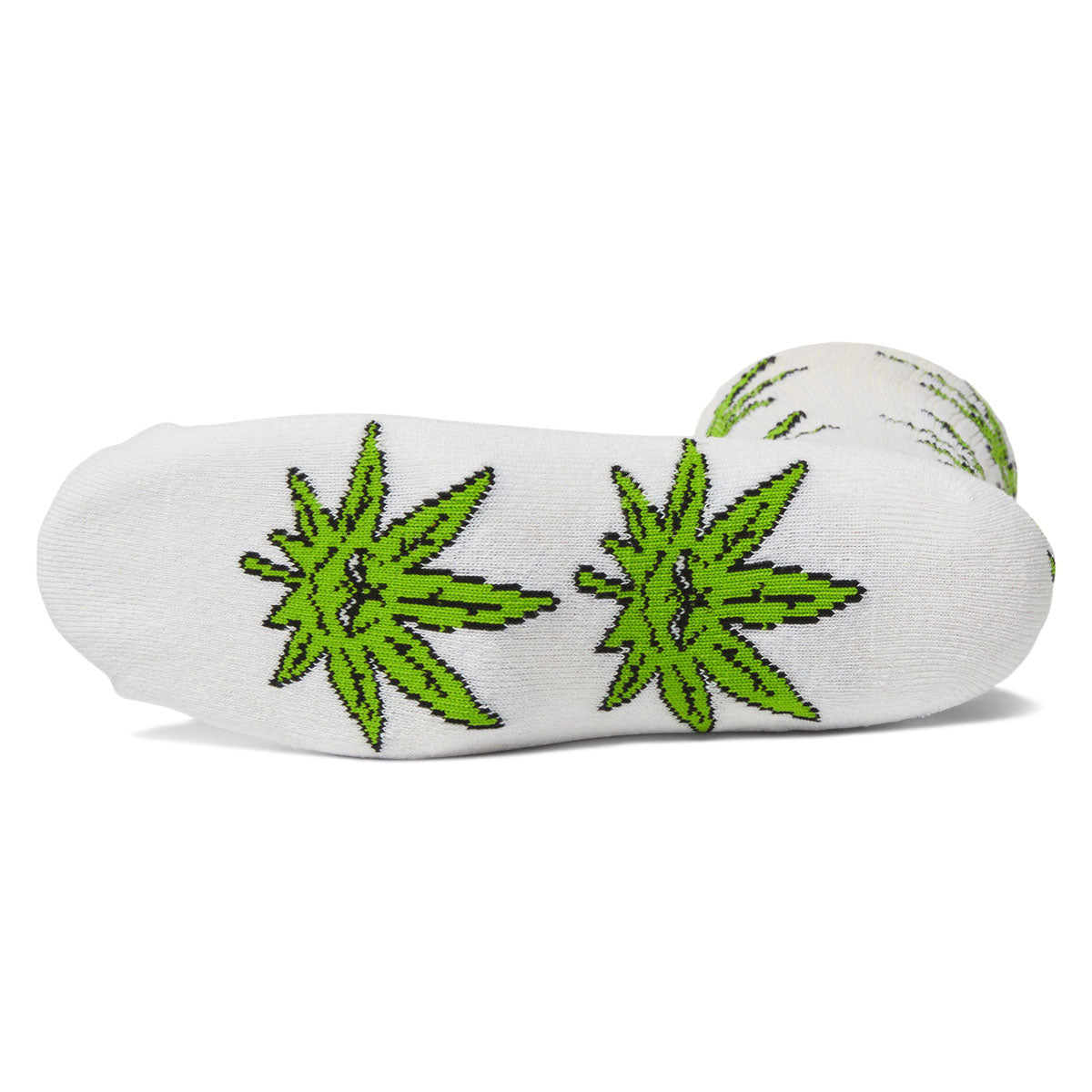 HUF Green Buddy Crew Socks - White image 2