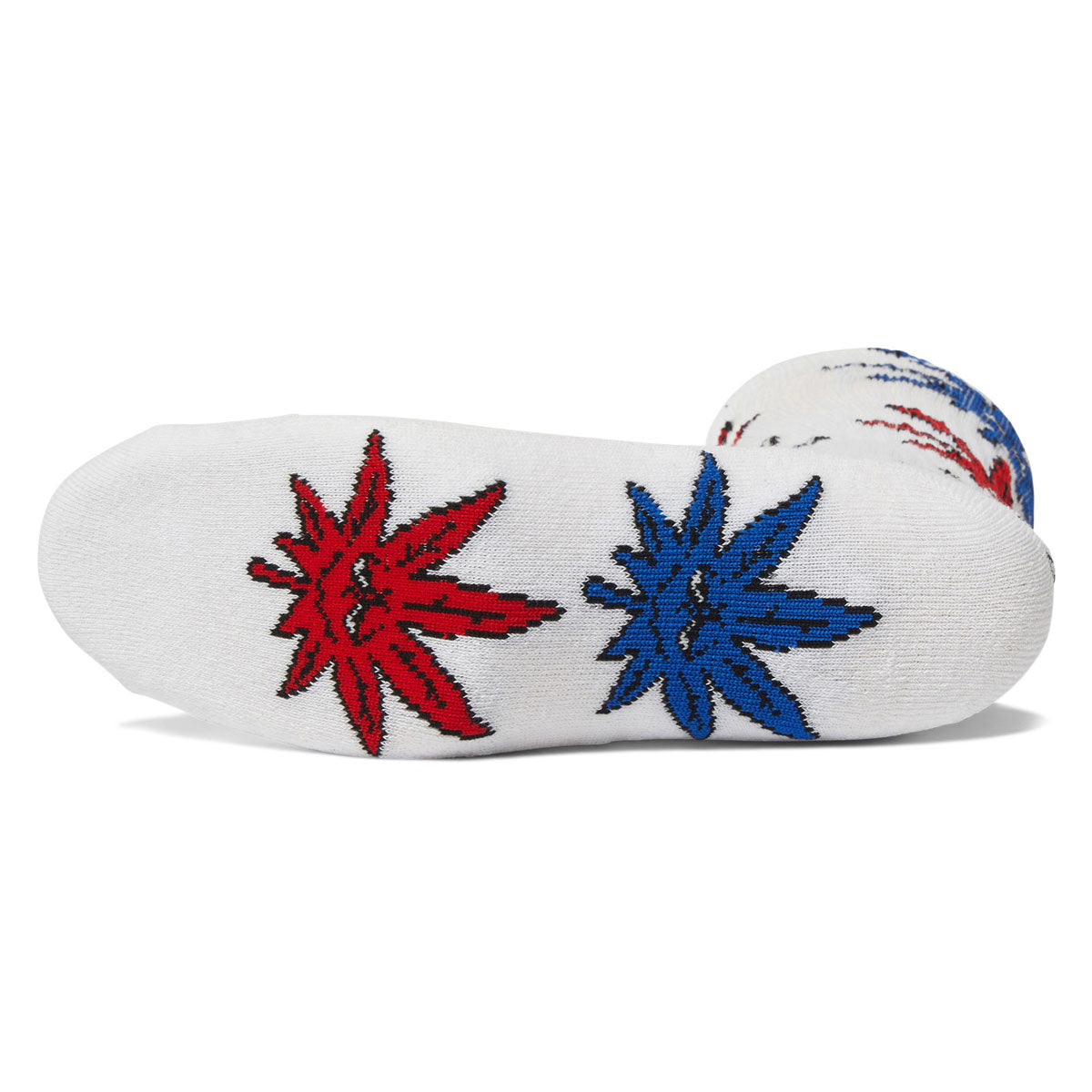 HUF Green Buddy Multi Socks - White image 2