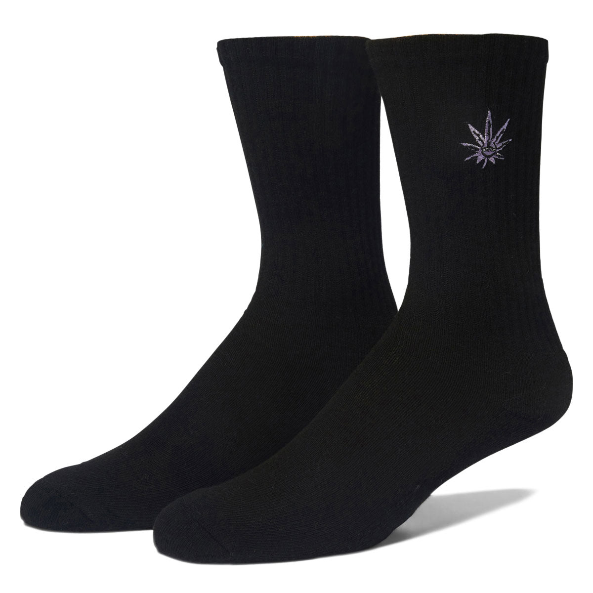 HUF Green Buddy Embroidered Socks - Black image 1