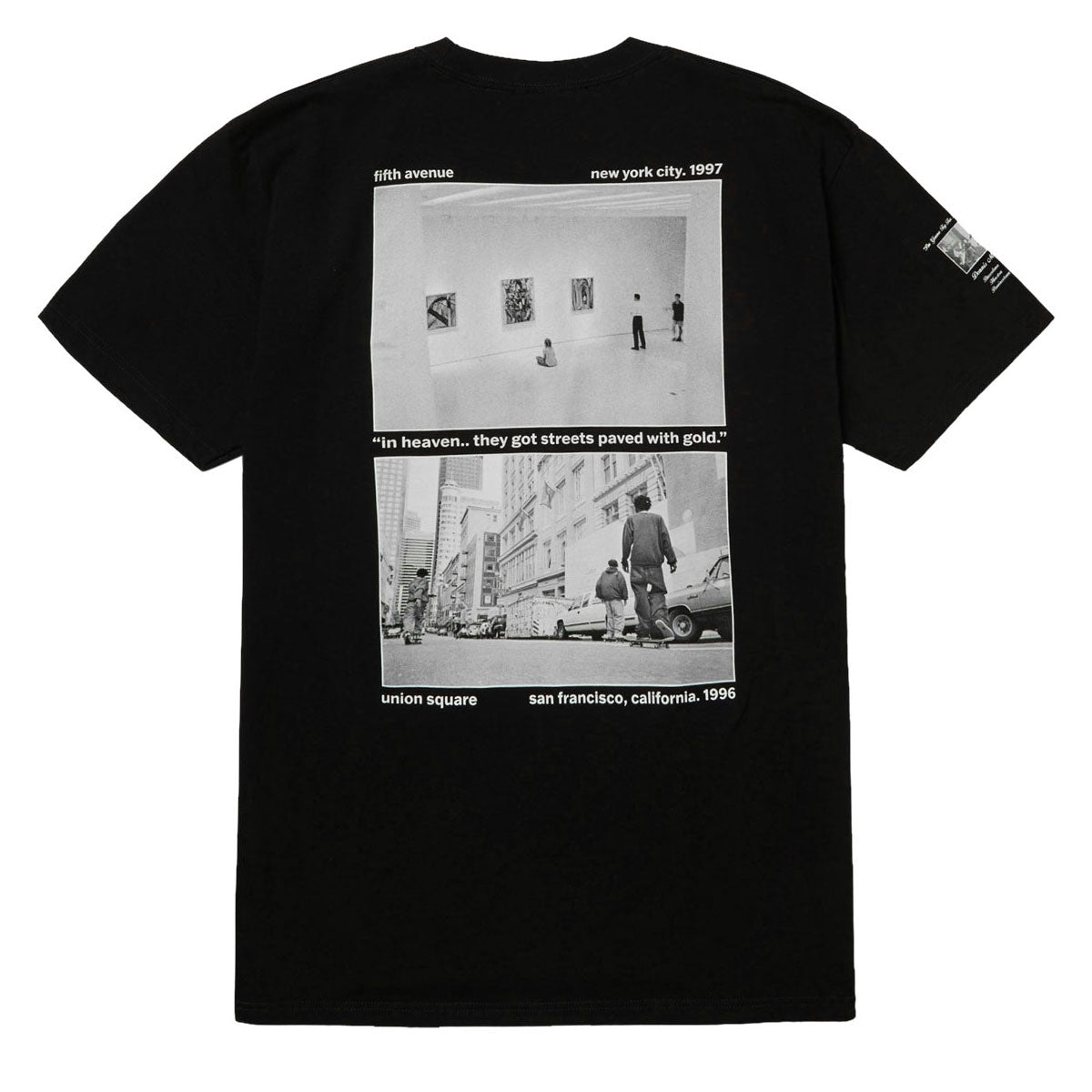 HUF Paved With Gold T-Shirt - Black image 2