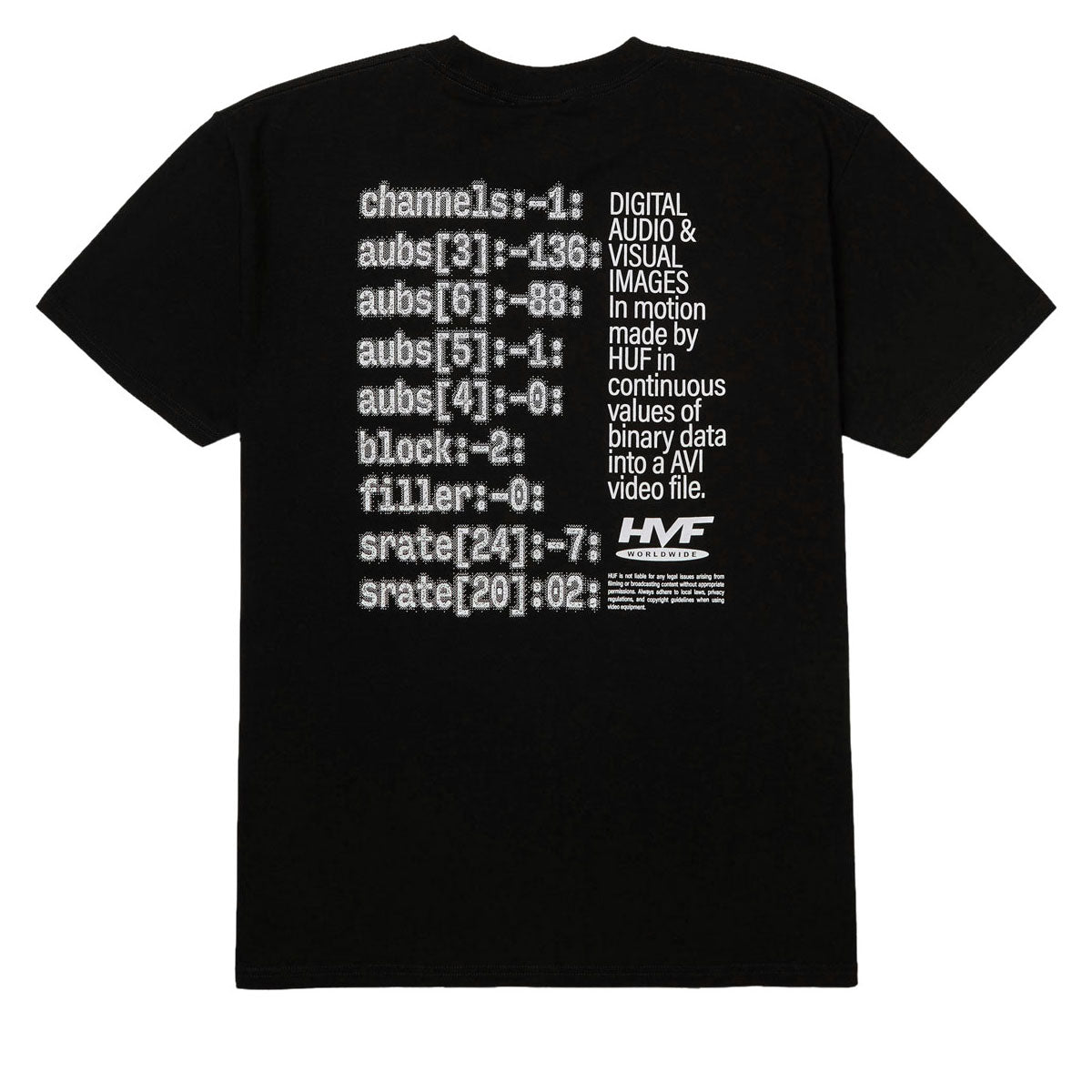 HUF H Cam T-Shirt - Black image 2