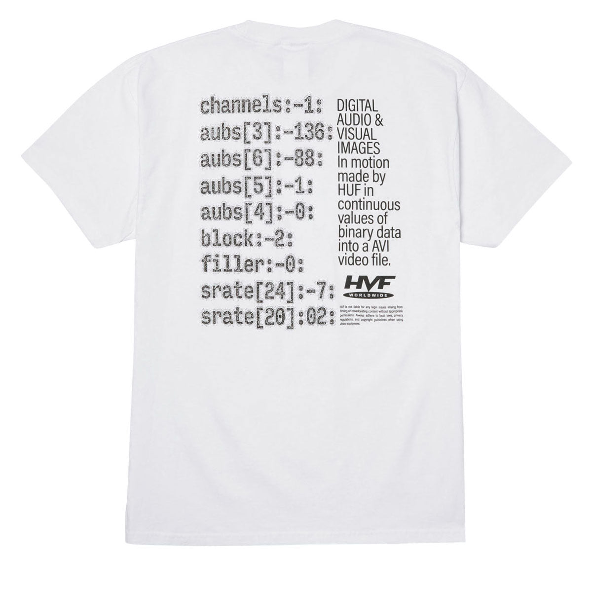 HUF H Cam T-Shirt - White image 2