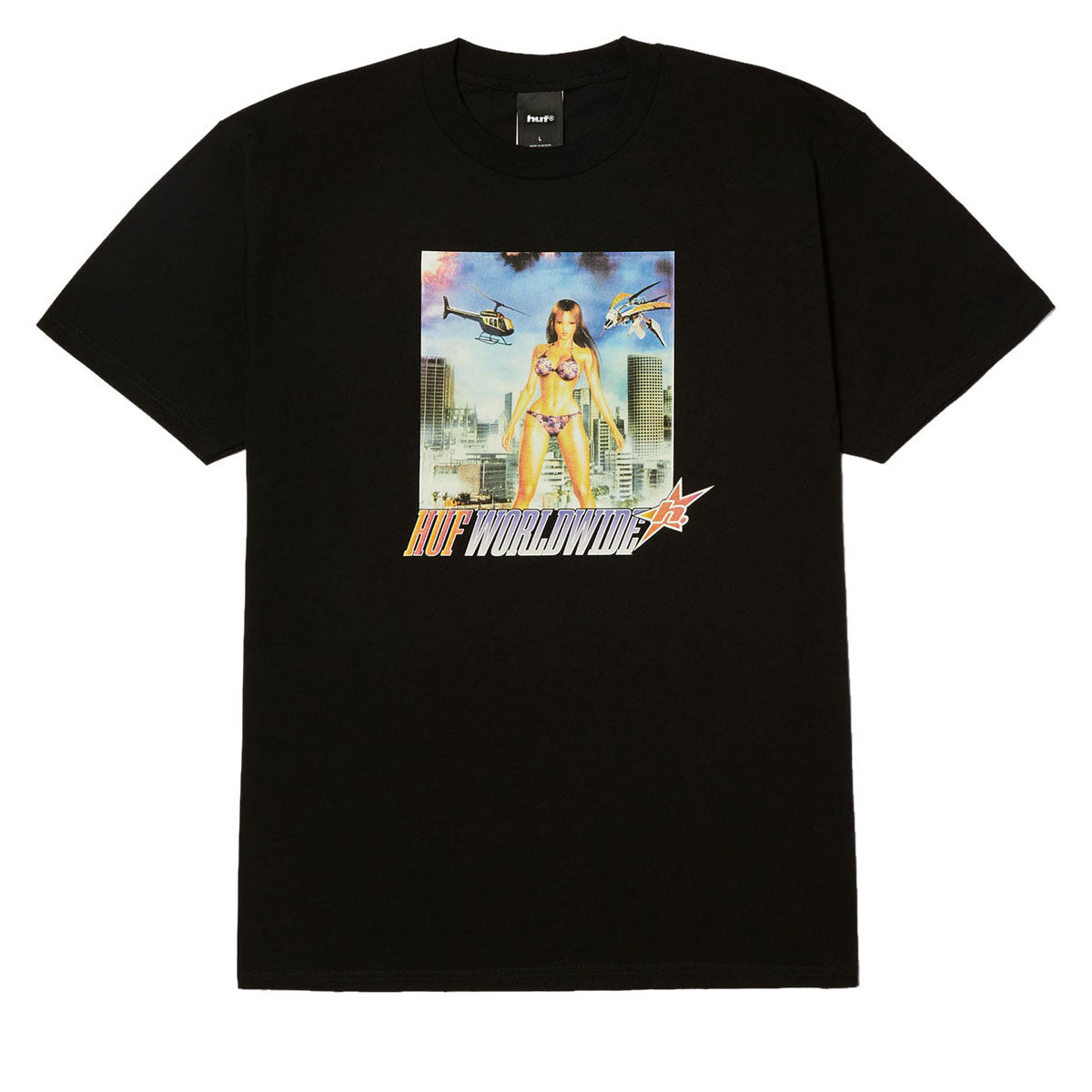 HUF In The Skies T-Shirt - Black image 1