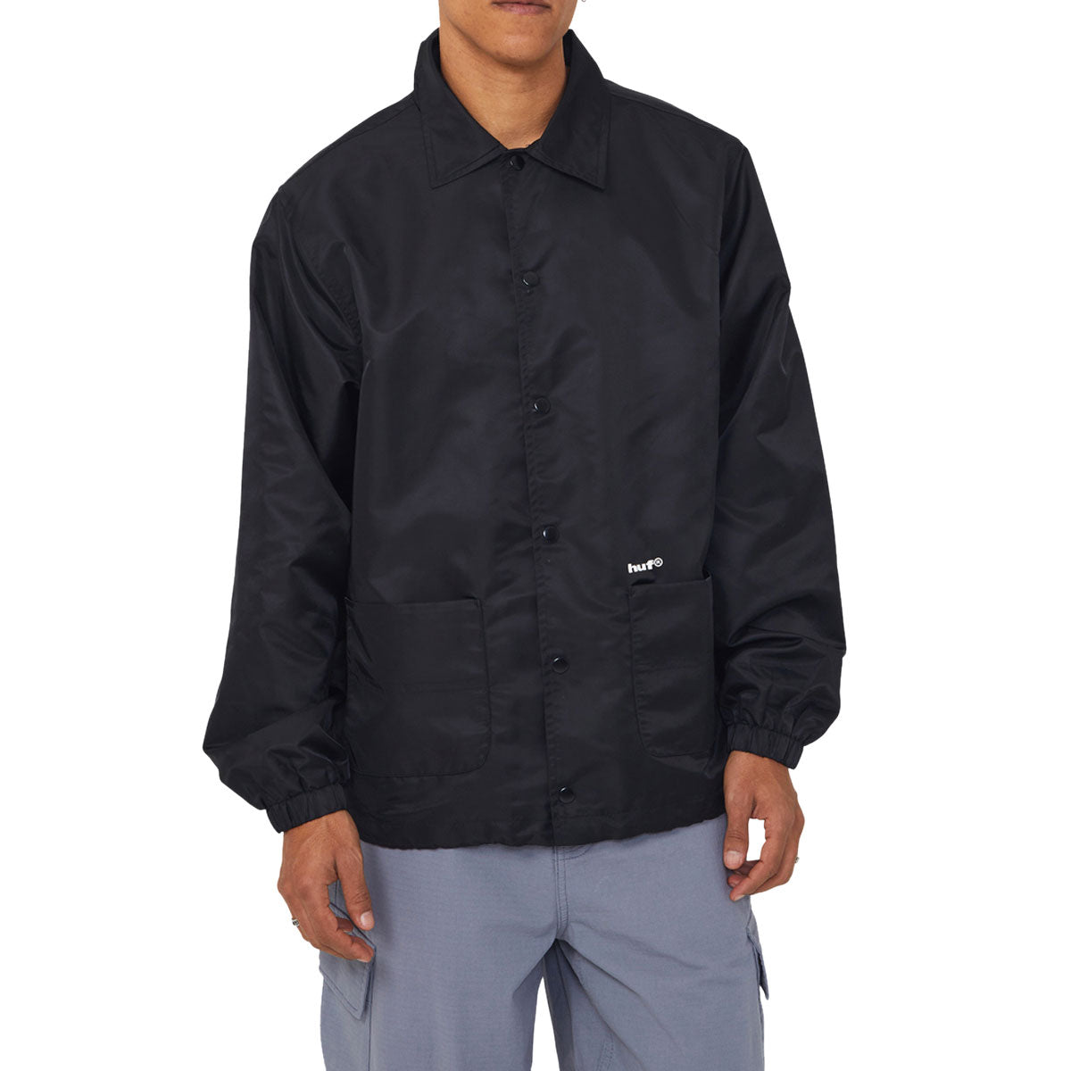 HUF 89 Coaches Jacket - Black/White image 1
