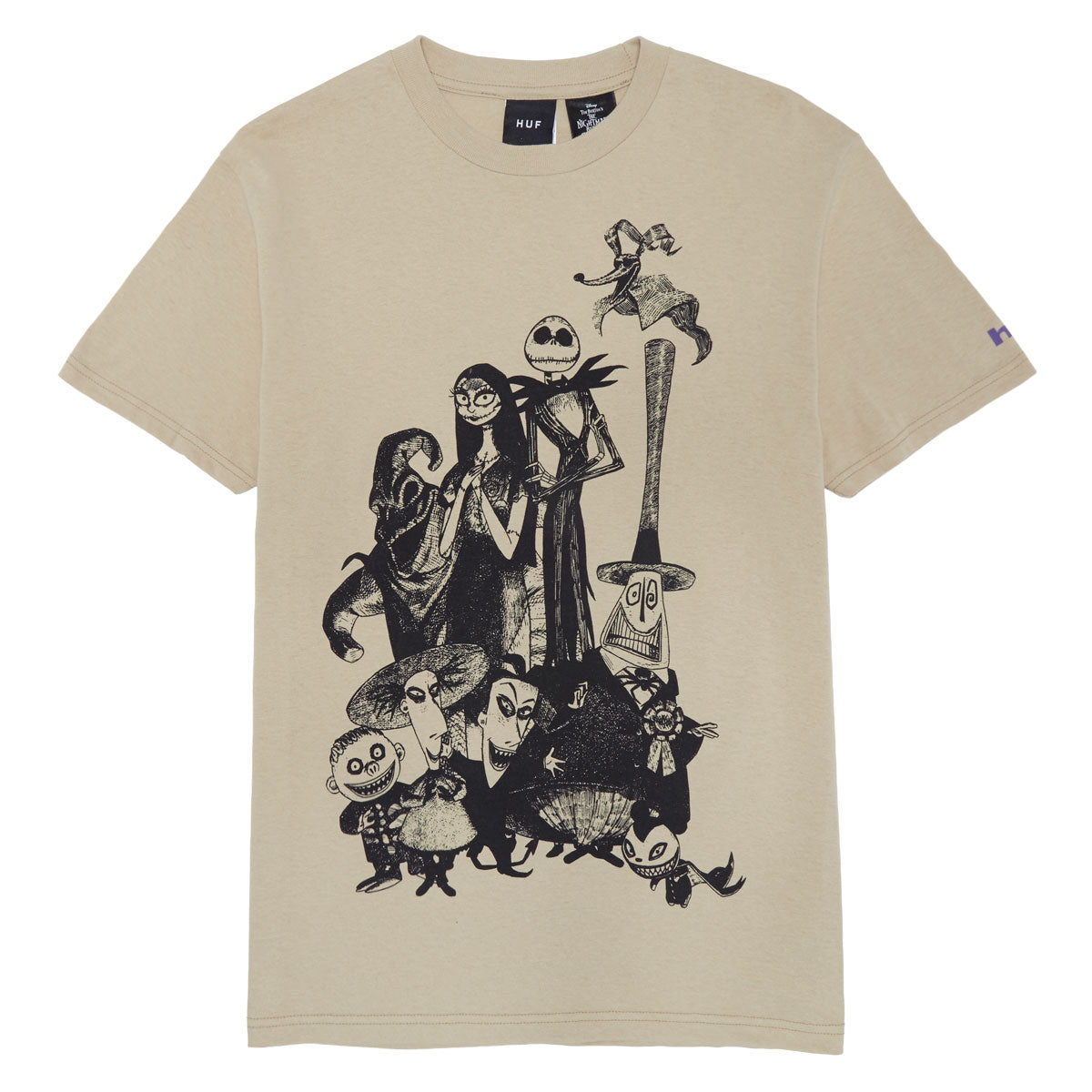 HUF x Nightmare Before Christmas Cast T-Shirt - Sand image 1