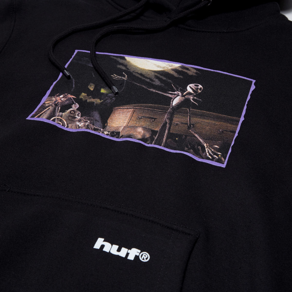 HUF x Nightmare Before Christmas Jack Town Meeting Hoodie - Black image 3