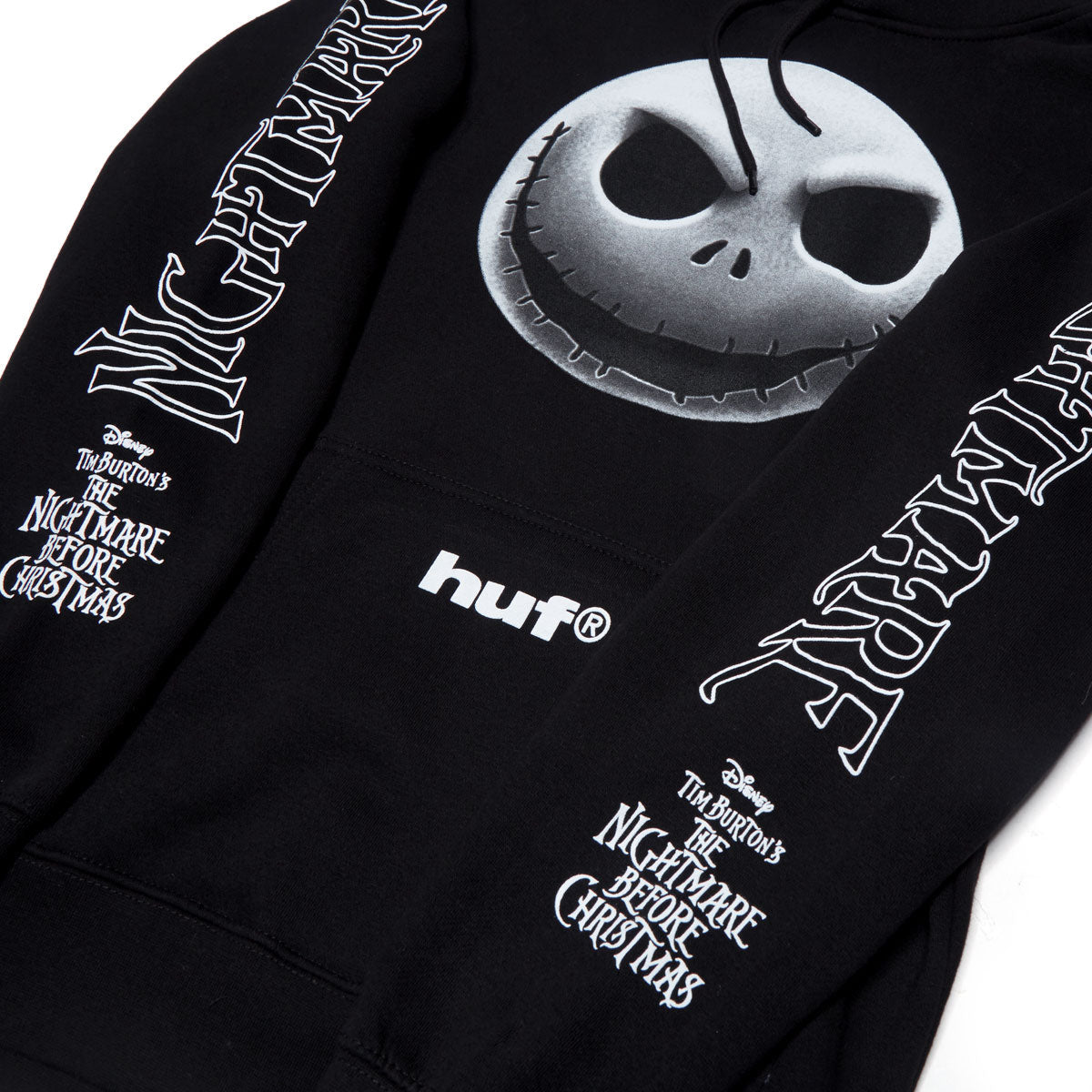 HUF x Nightmare Before Christmas Jack Skellington Hoodie - Black image 2