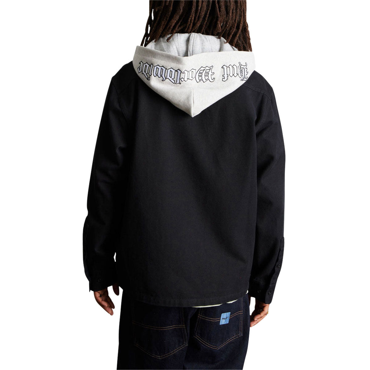 HUF Olympia Hooded Over Shirt - Black image 3
