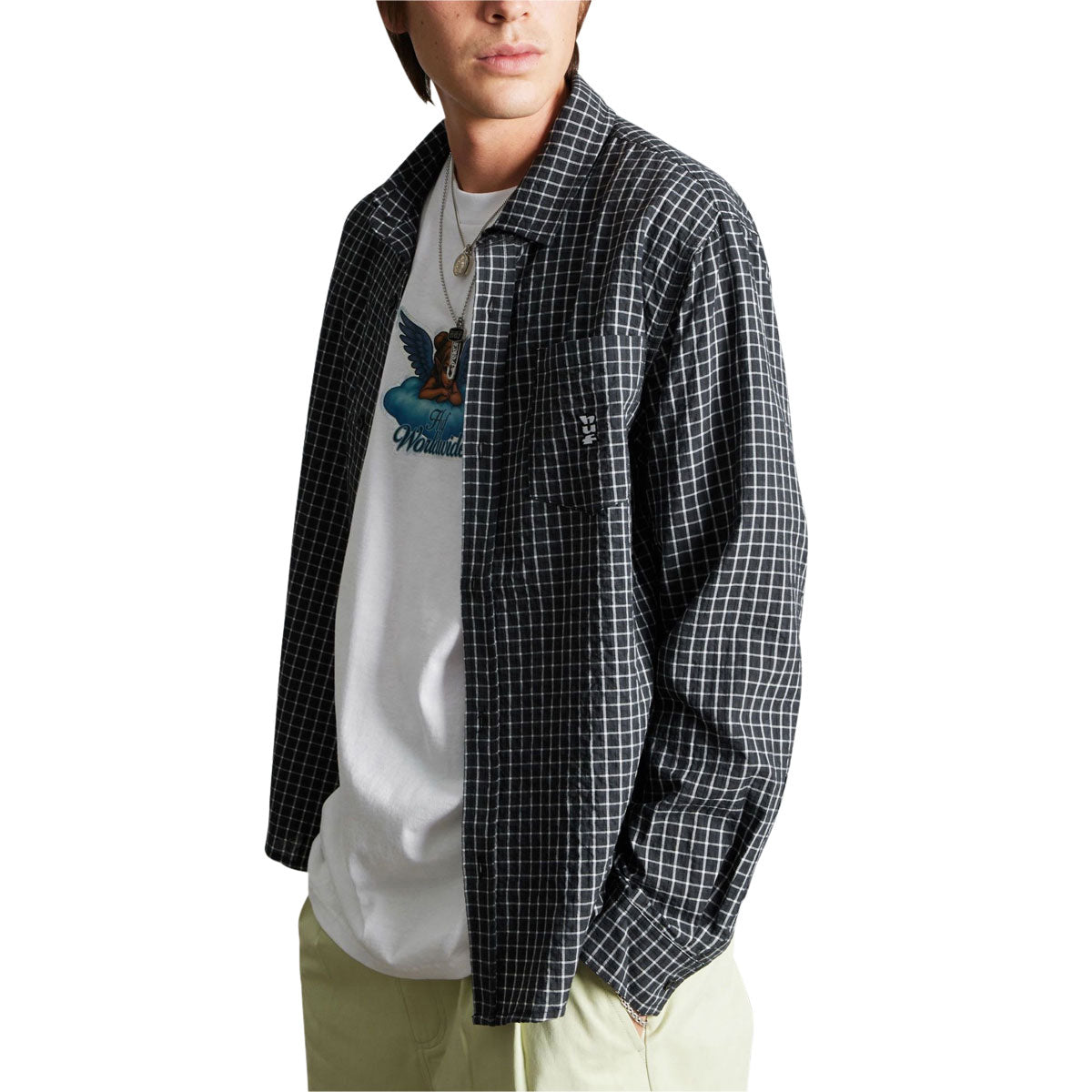 HUF Megablast Long Sleeve Woven Shirt - Black image 2