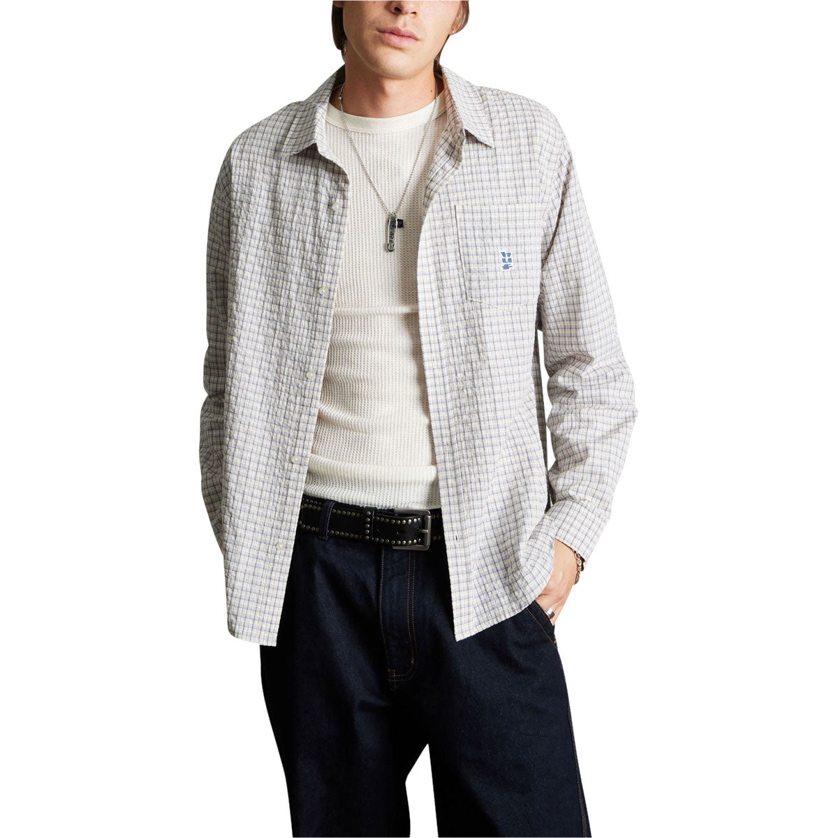 HUF Megablast Long Sleeve Woven Shirt - Natural image 2