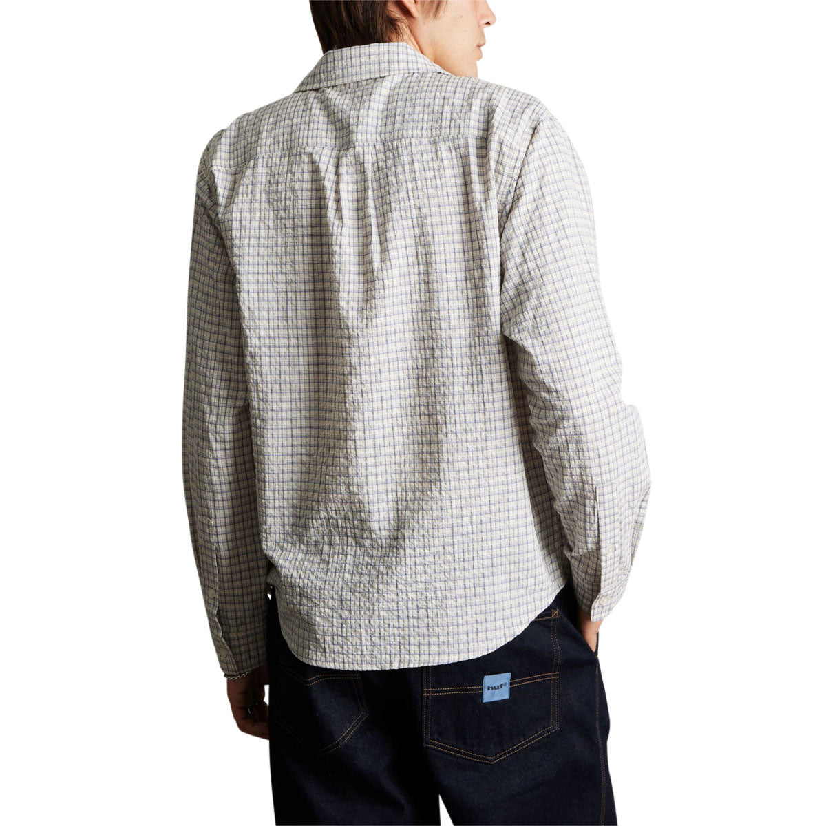 HUF Megablast Long Sleeve Woven Shirt - Natural image 4