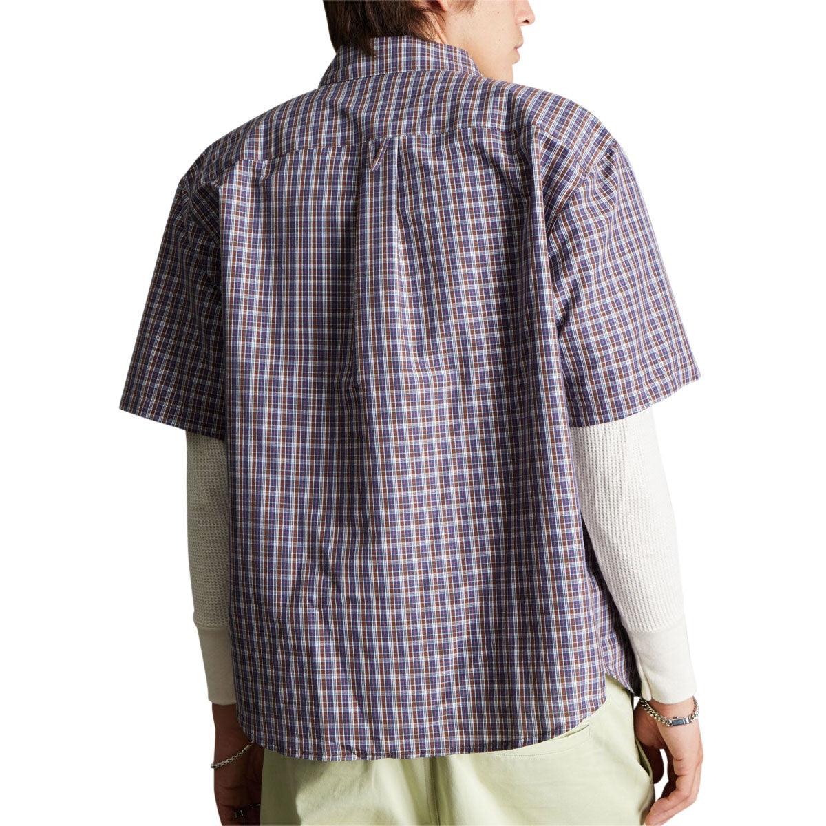 HUF Galaxy Plaid Woven Shirt - Dark Brown image 4