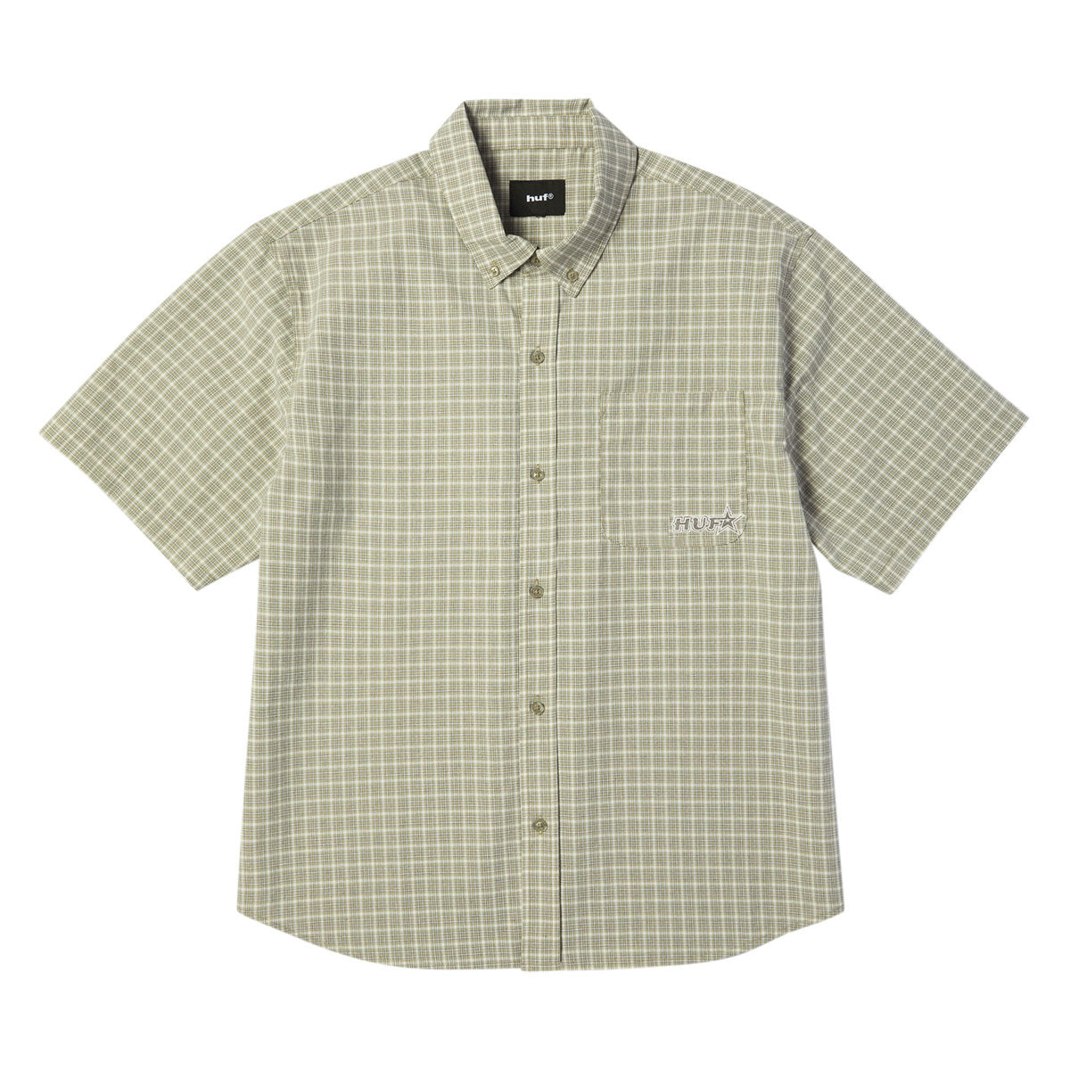 HUF Galaxy Plaid Woven Shirt - Stone image 1
