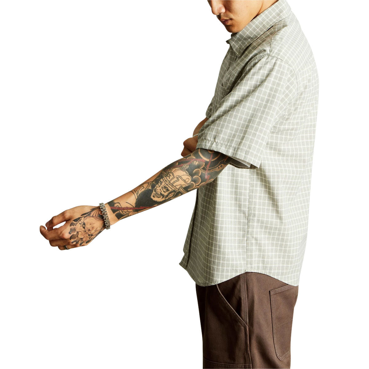 HUF Galaxy Plaid Woven Shirt - Stone image 3